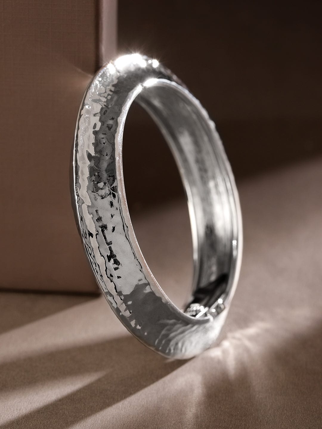 Silver Toned Minimal Bangle Silver