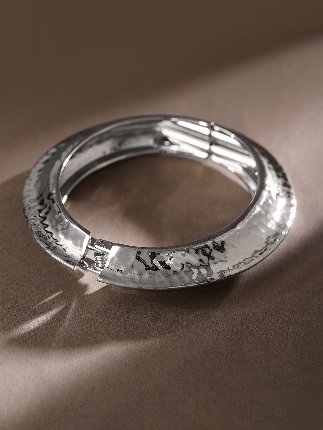 Silver Toned Minimal Bangle Silver