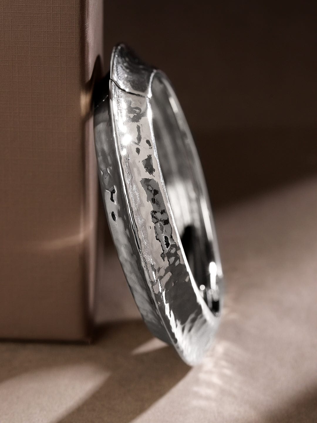 Silver Toned Minimal Bangle Silver