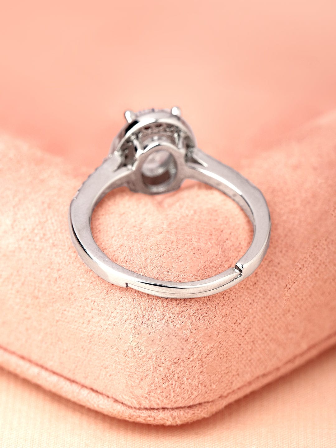 American Diamond Zirconia Ring Silver