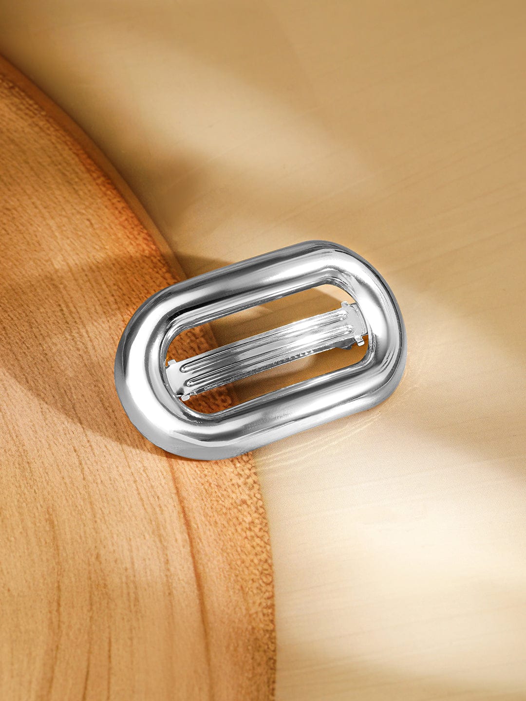 Silver Polished Hair Pin Silver