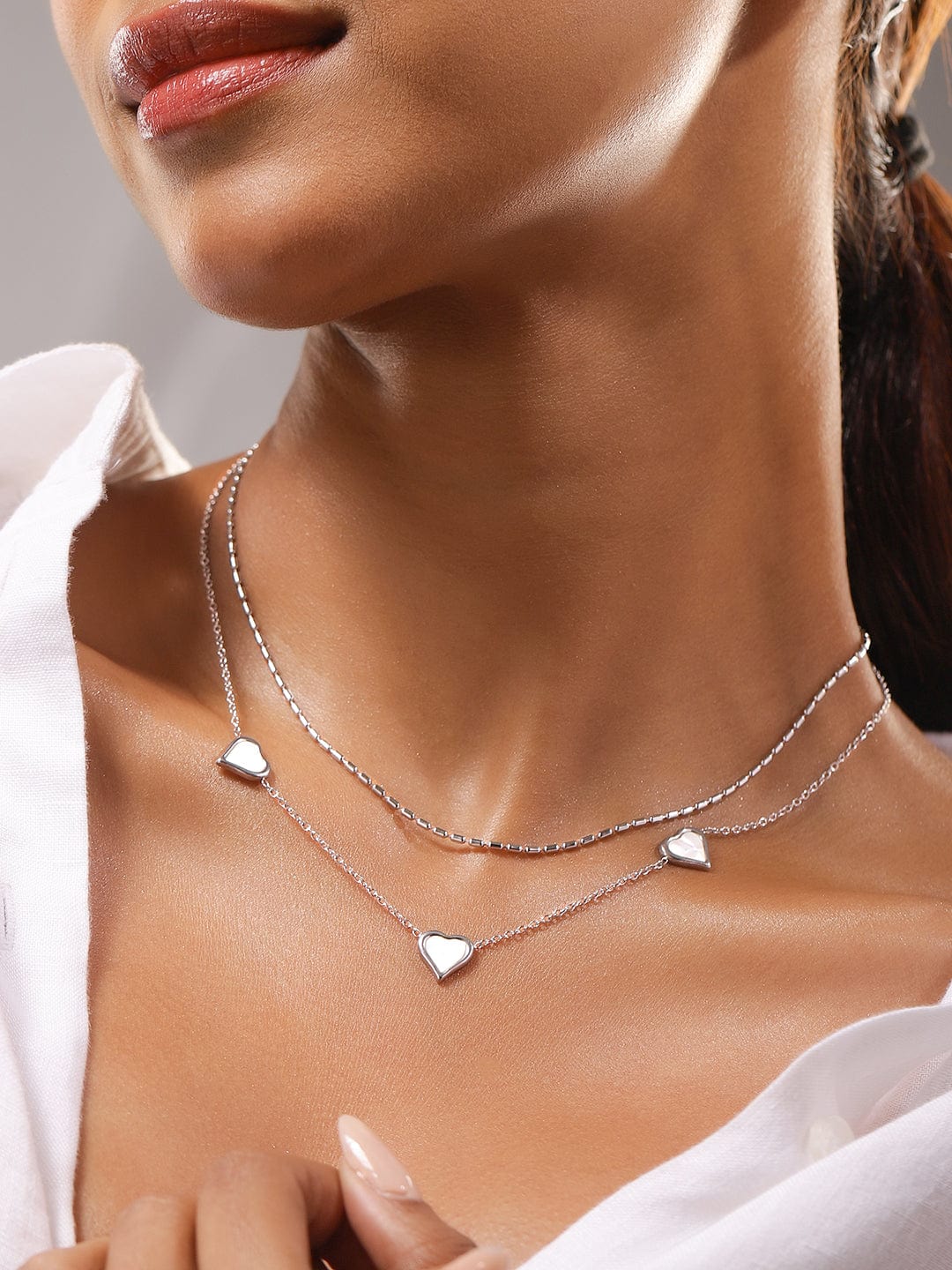 Soulful Charms Simple Chain Necklace Silver
