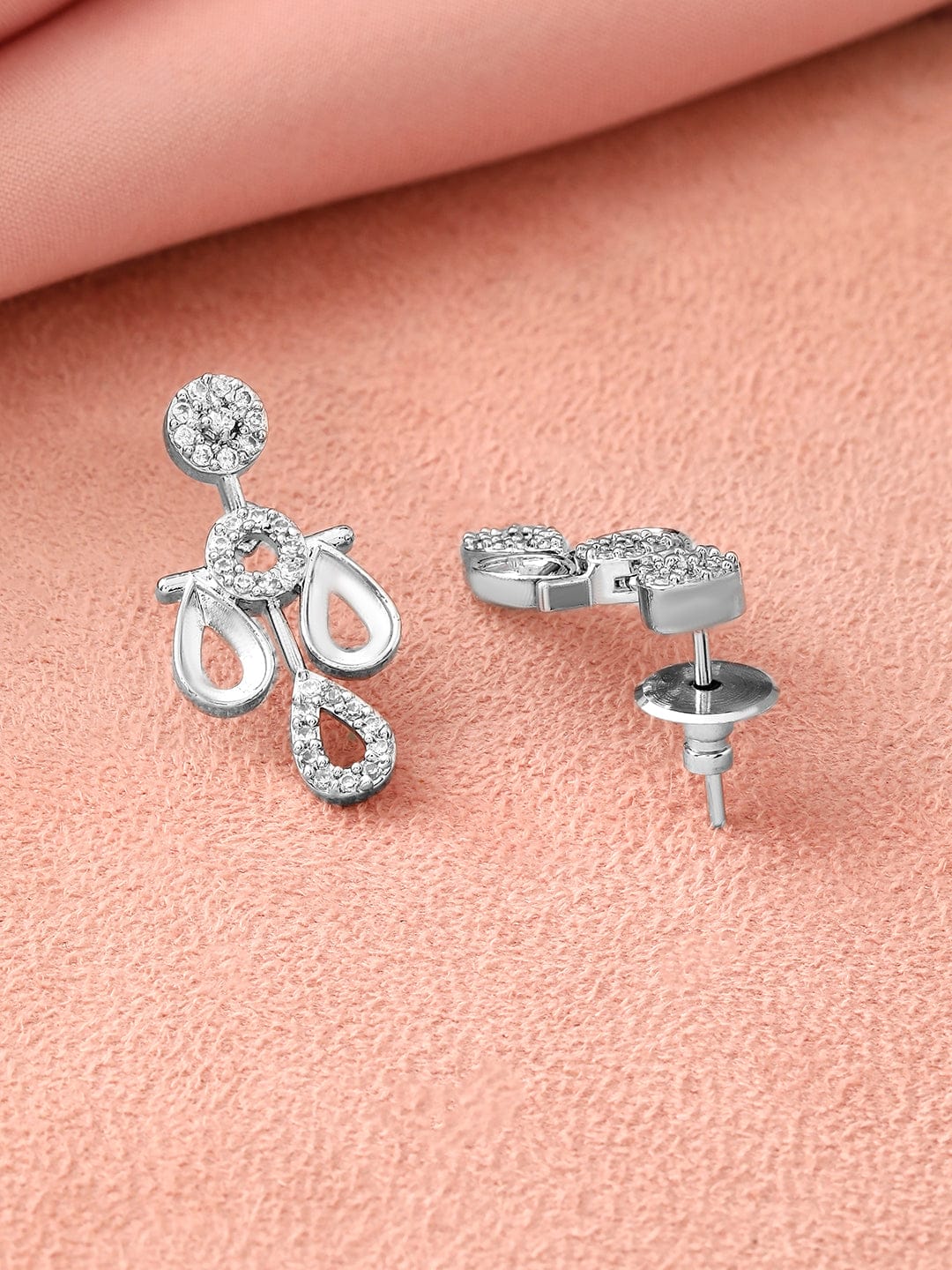 Teardrop American Diamond Zirconia Necklace Set フリーサイズ