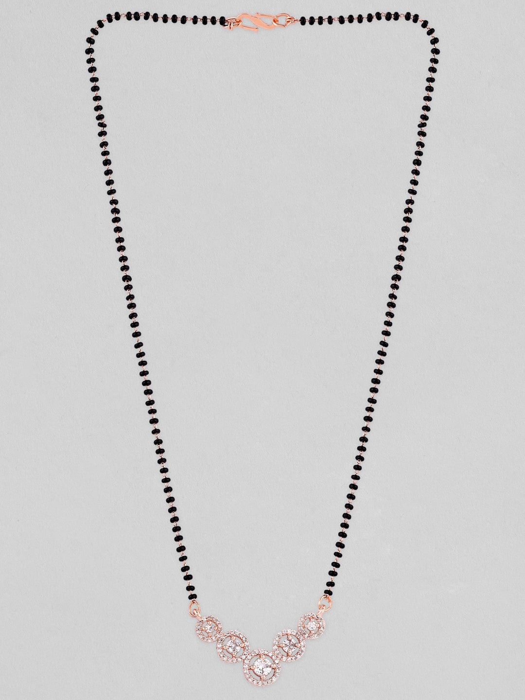Rubans Rose Gold Plated Mangalsutra With Studded AD's Rose Gold