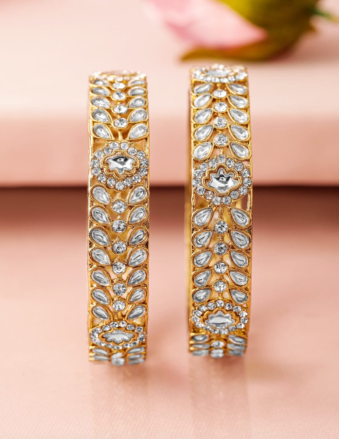Golden Grace in Ivory Dream Bangles 2.4 - Small