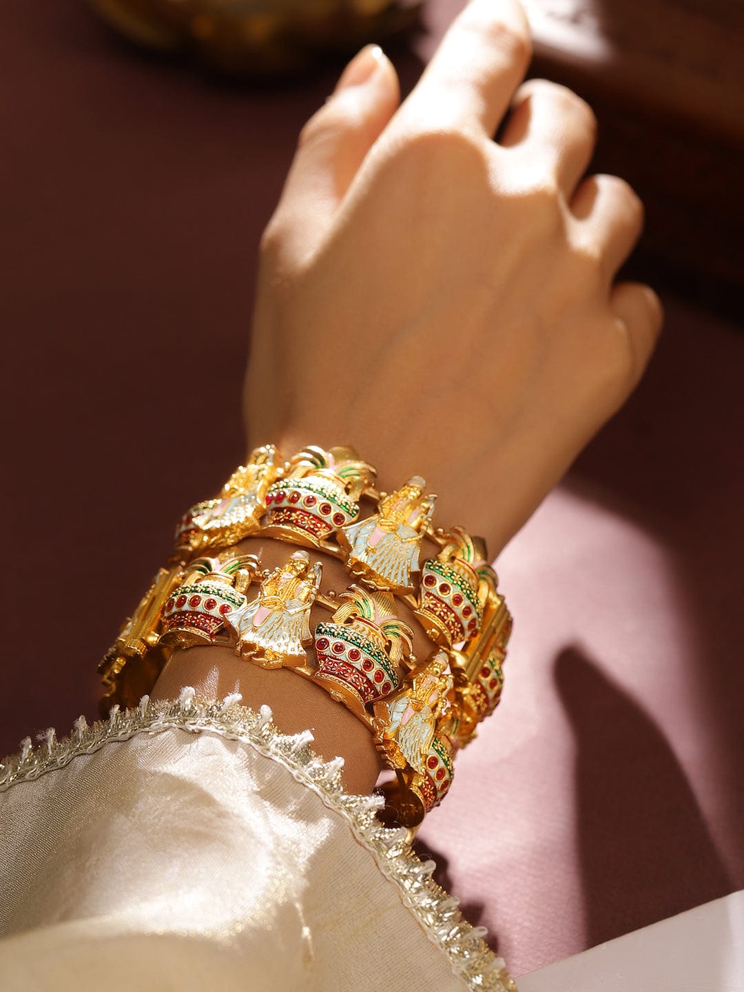 Radha Krishna Multicolour Divine Bangles 2.4 - Small