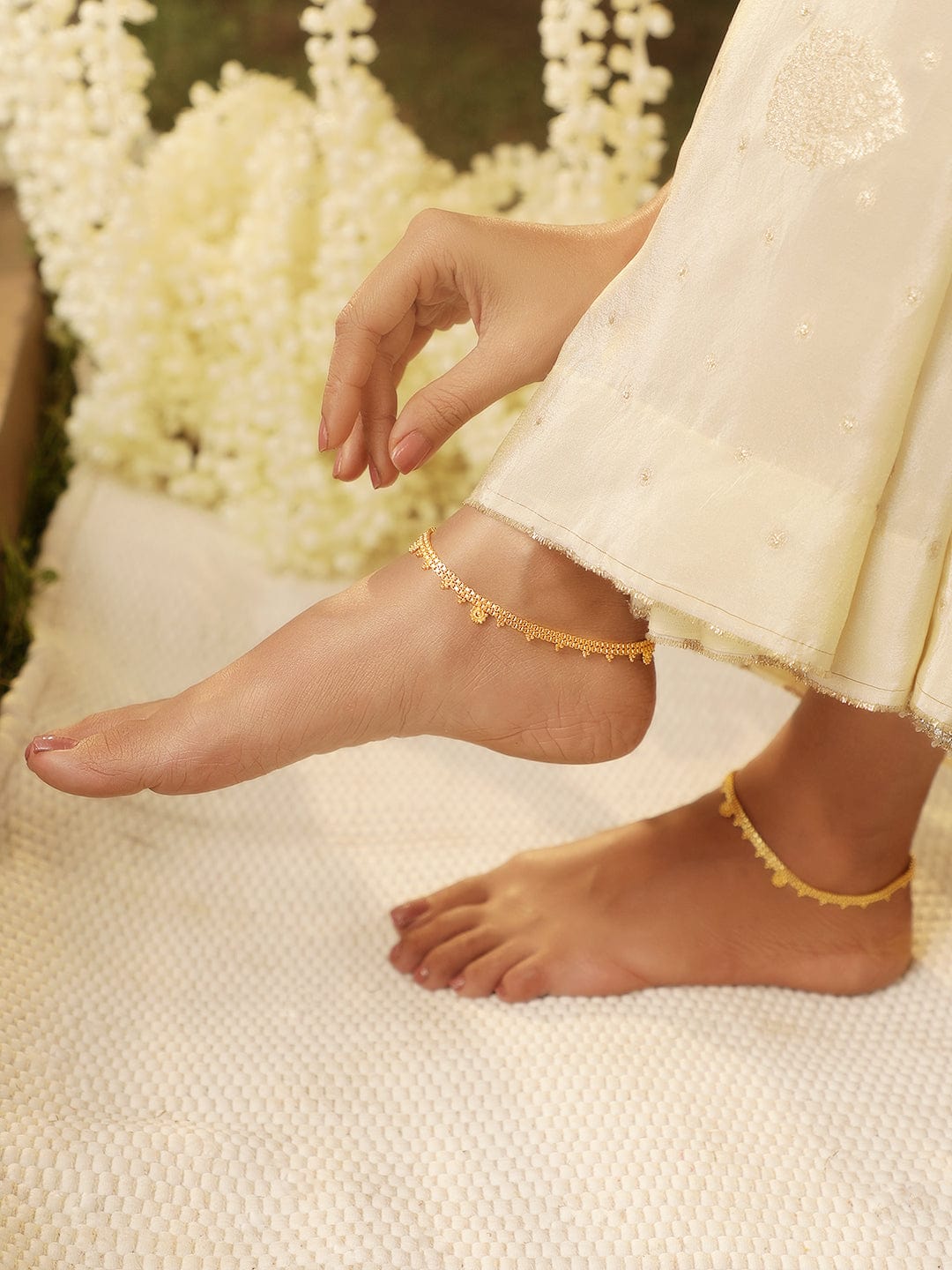 Rubans Set Of 2 Gold-Plated Anklet Gold