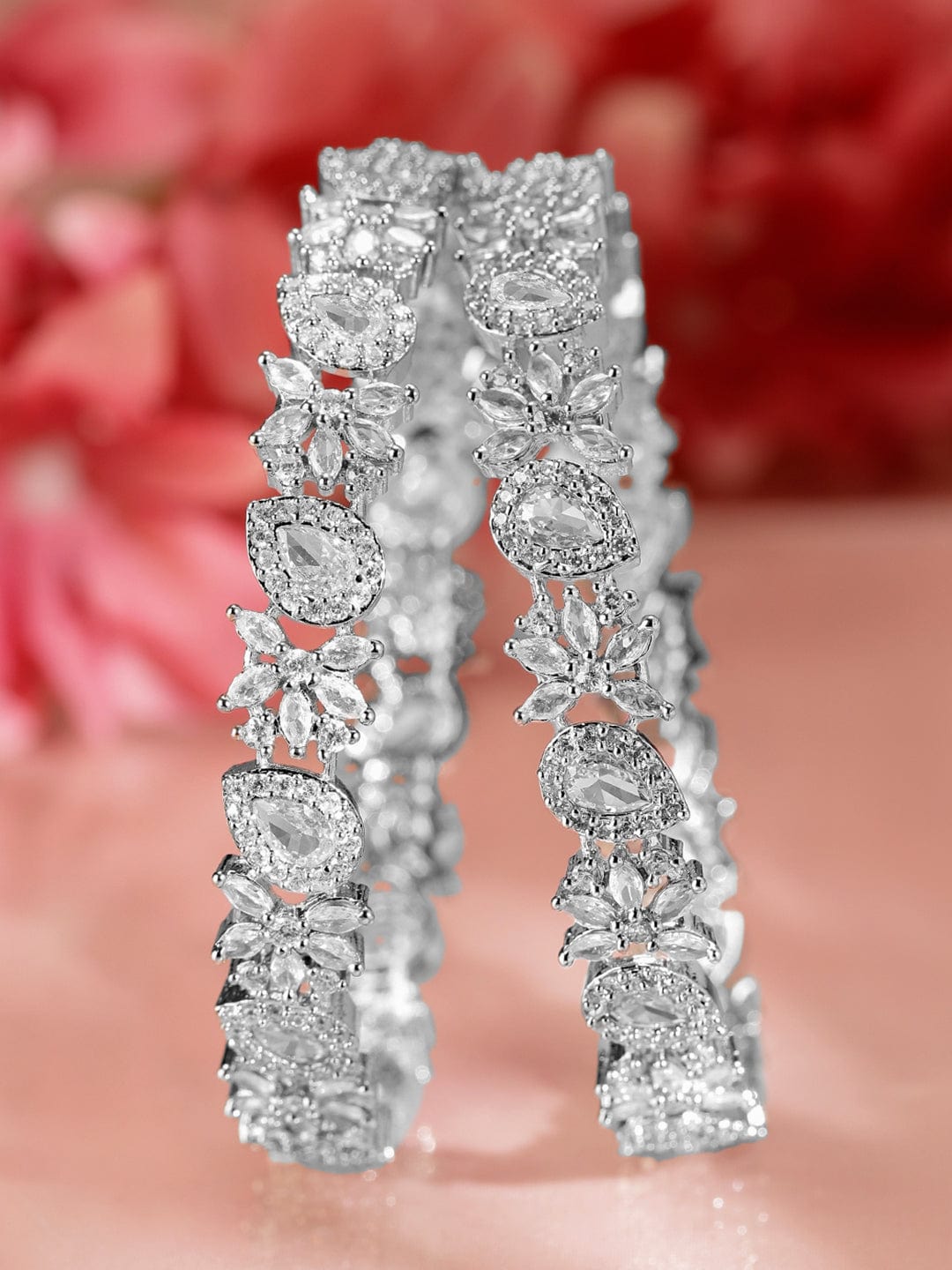American Diamond Zirconia Studded Sleek Band 2.6 - Medium