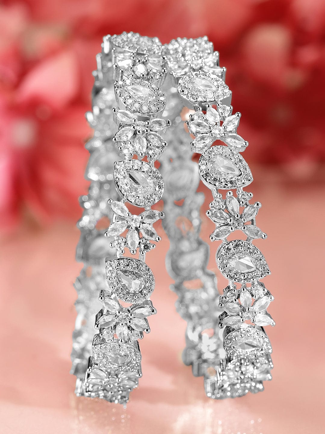 American Diamond Zirconia Studded Sleek Band 2.6 - Medium