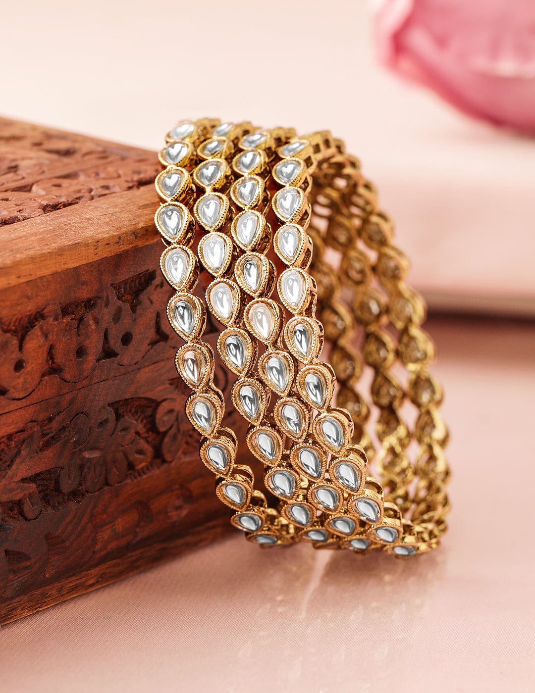 Eternal Royal Kundan Glow Bangles 2.4 - Small