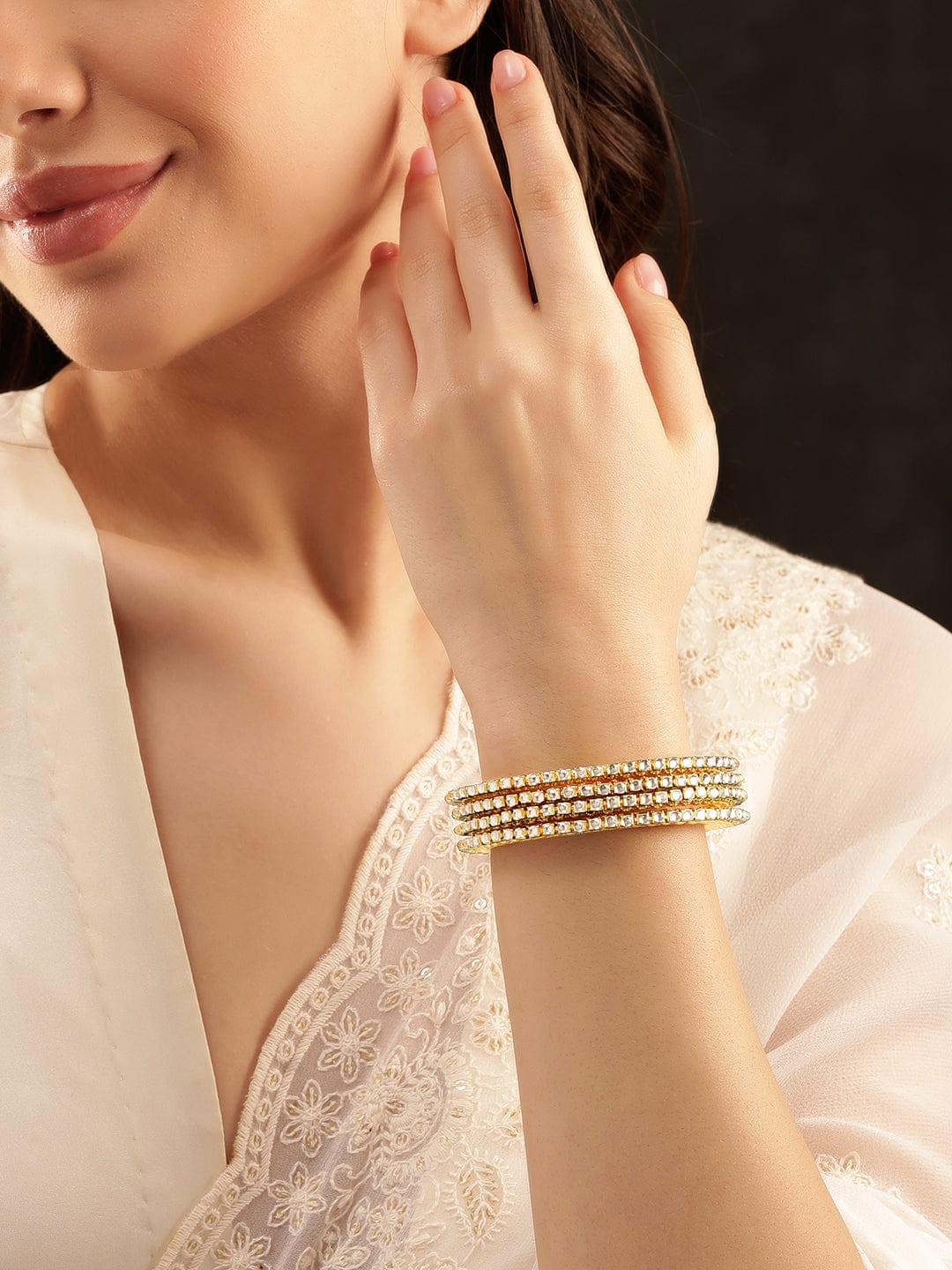 Minimal Tales of Kundan Bangles 2.4 - Small