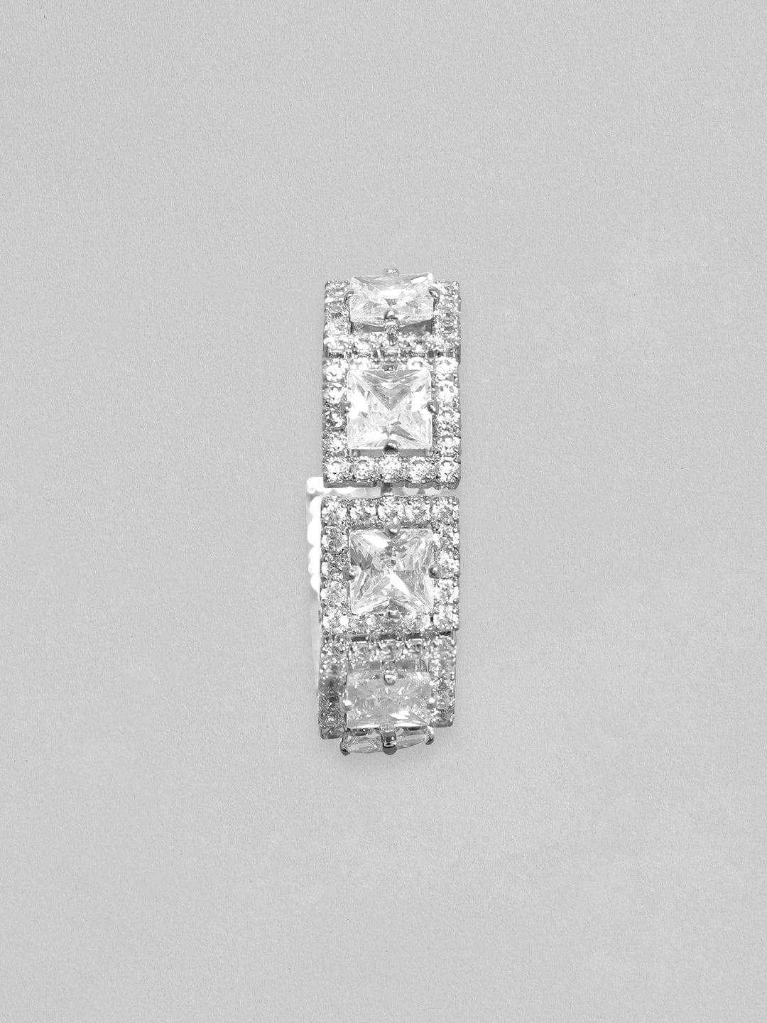【Rubans】 Crystal Twilight Shine Silver Plated Hoop Earrings｜クリスタル トワイライトシャイン シルバーメッキ フープイヤリング