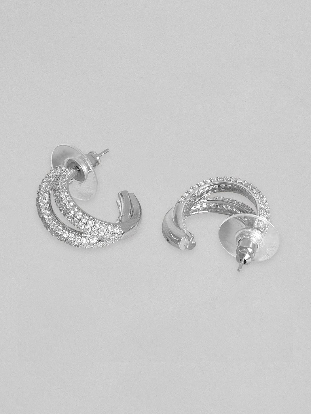 【Rubans】 Everyday Sparkle Minimal Hoop Earrings｜エブリデイ スパークル ミニマル キュービックジルコニア フープイヤリング
