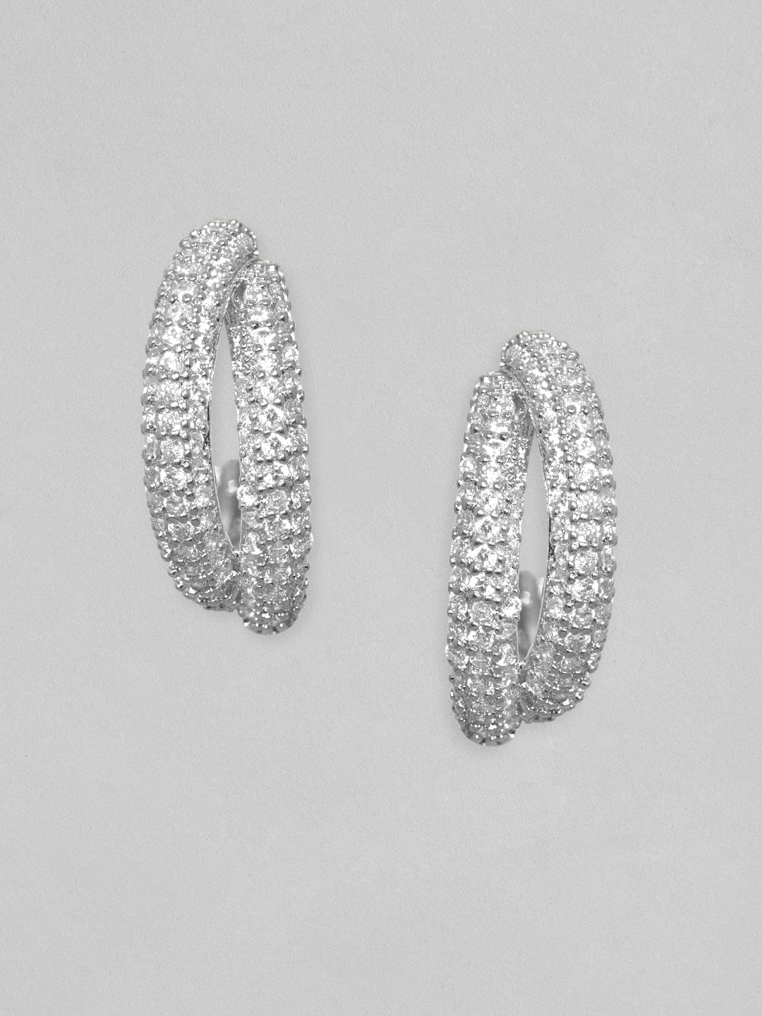 【Rubans】 Everyday Sparkle Minimal Hoop Earrings｜エブリデイ スパークル ミニマル キュービックジルコニア フープイヤリング
