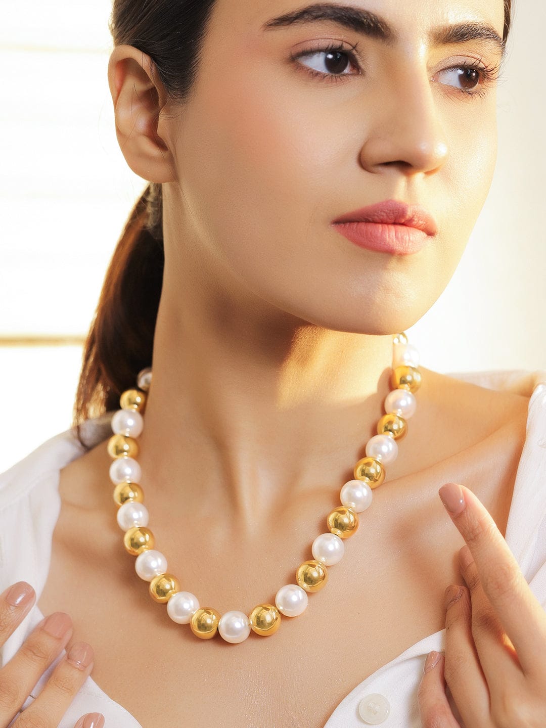 Enchanted Pearl Beads Necklace フリーサイズ