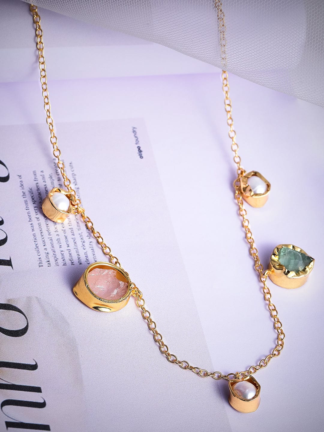 Minty & Pastel s Necklace Chain Gold