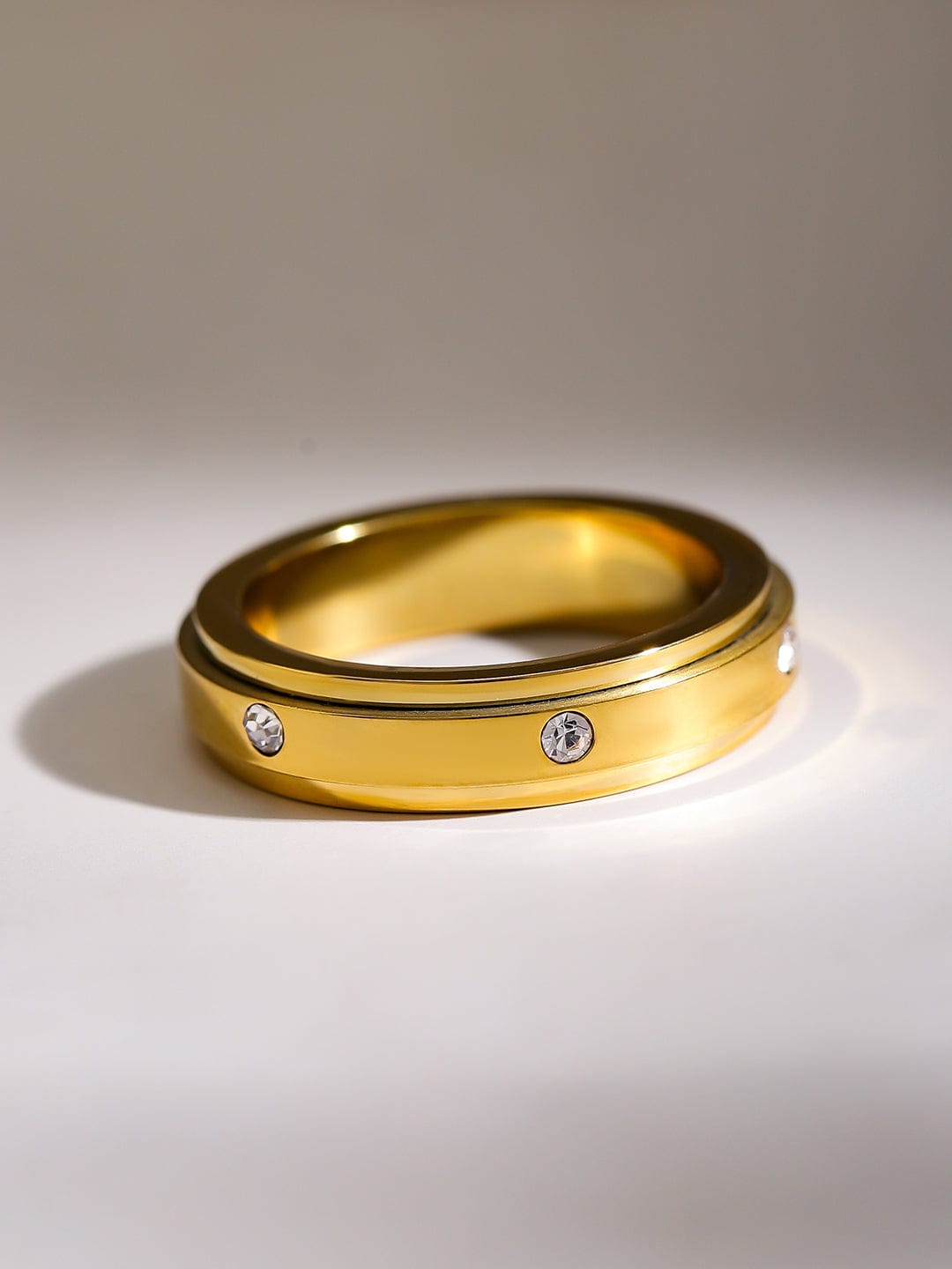Classic American Diamond Zirconia Gold-Plated Band 7