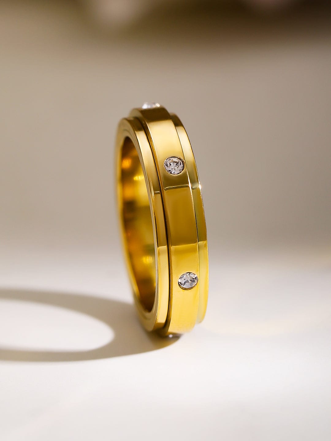 Classic American Diamond Zirconia Gold-Plated Band 7