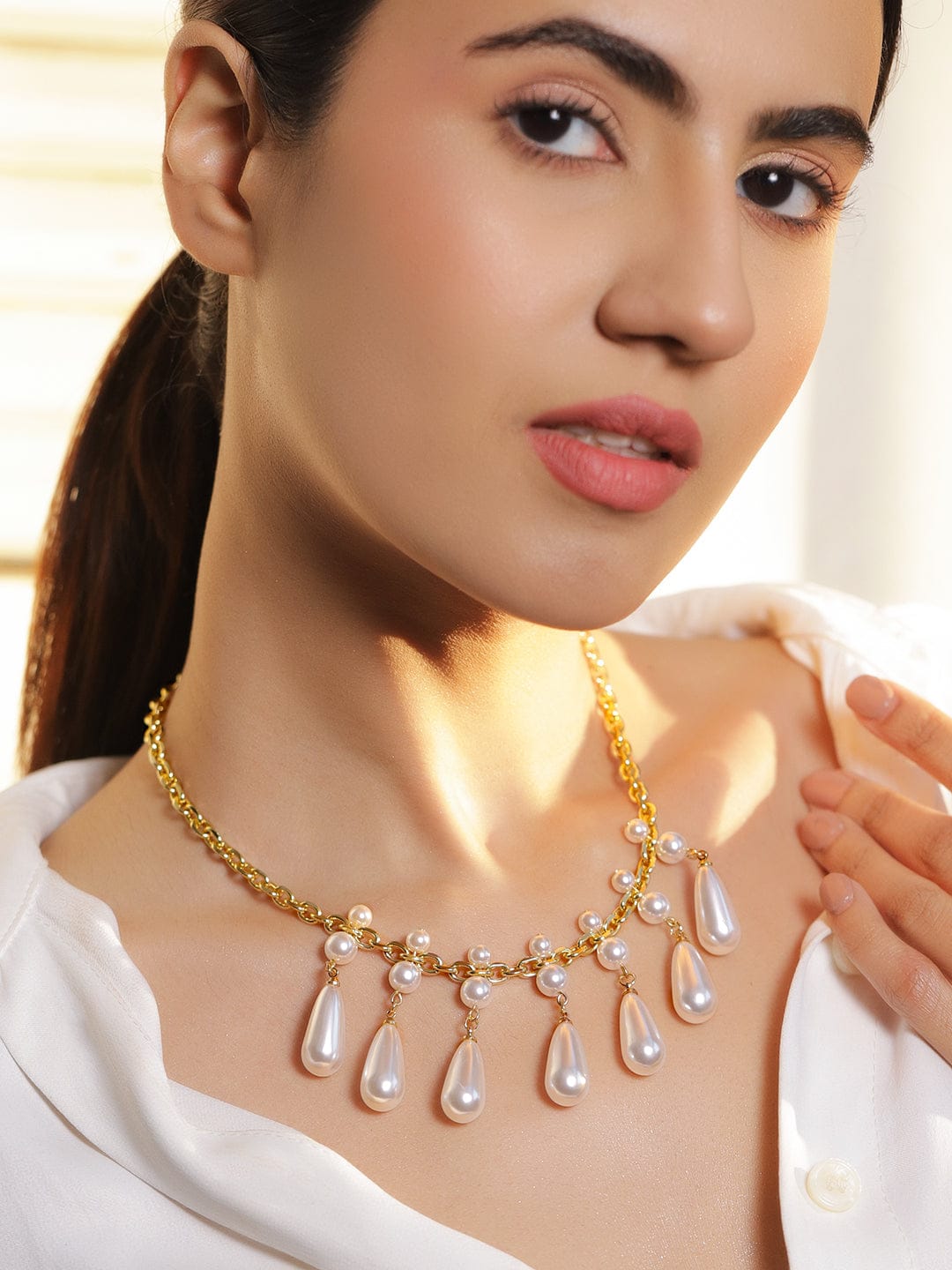 Snowdrop Pearl Necklace Picks フリーサイズ