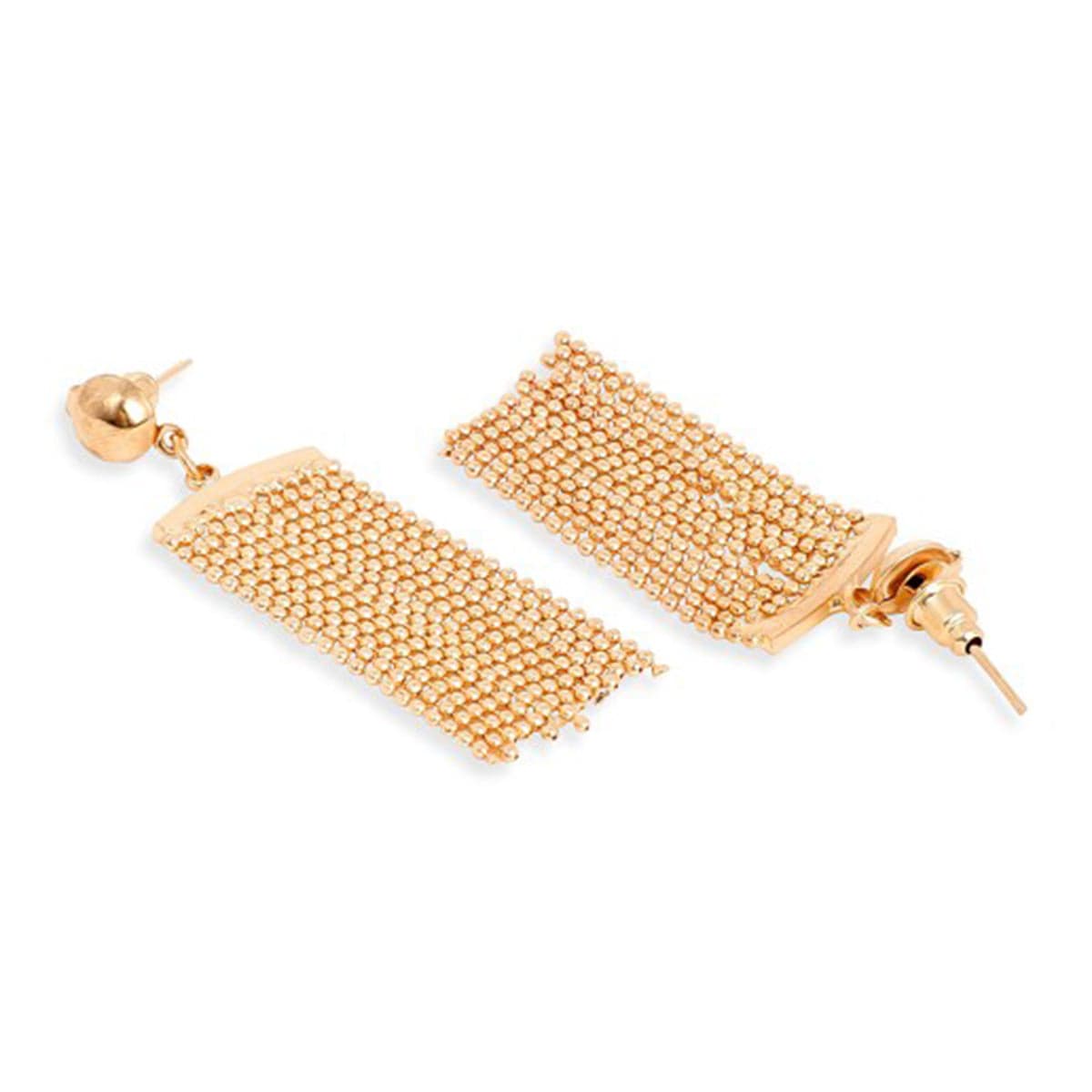 【Rubans】 Voguish 18K Gold Plated Contemporary Layered Drop Earrings｜ヴォーギッシュ 18Kゴールドメッキ コンテンポラリー レイヤード ドロップイヤリング
