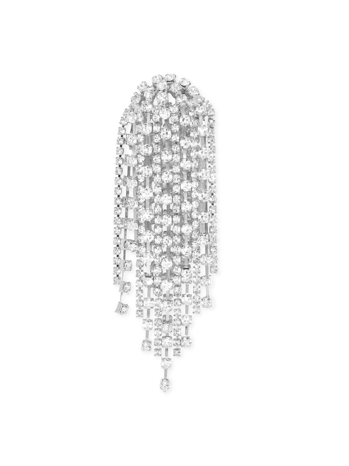 Party Luxe American Diamond Zirconia Danglers Silver