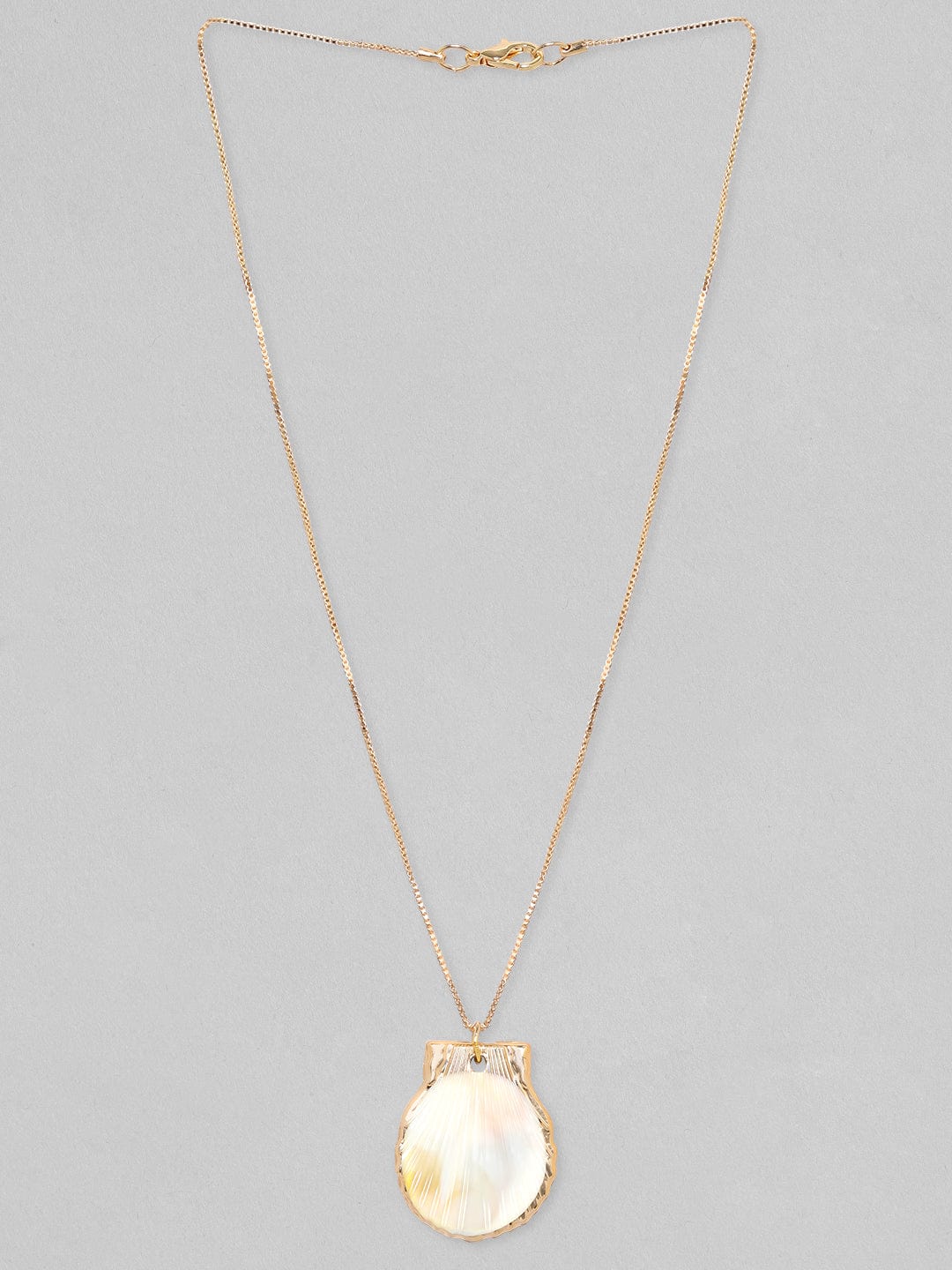 【Rubans】 Voguish Gold-Plated Circular Shaped Pendant With Chain｜ヴォーギッシュ ゴールドメッキ サークルペンダント チェーン付き