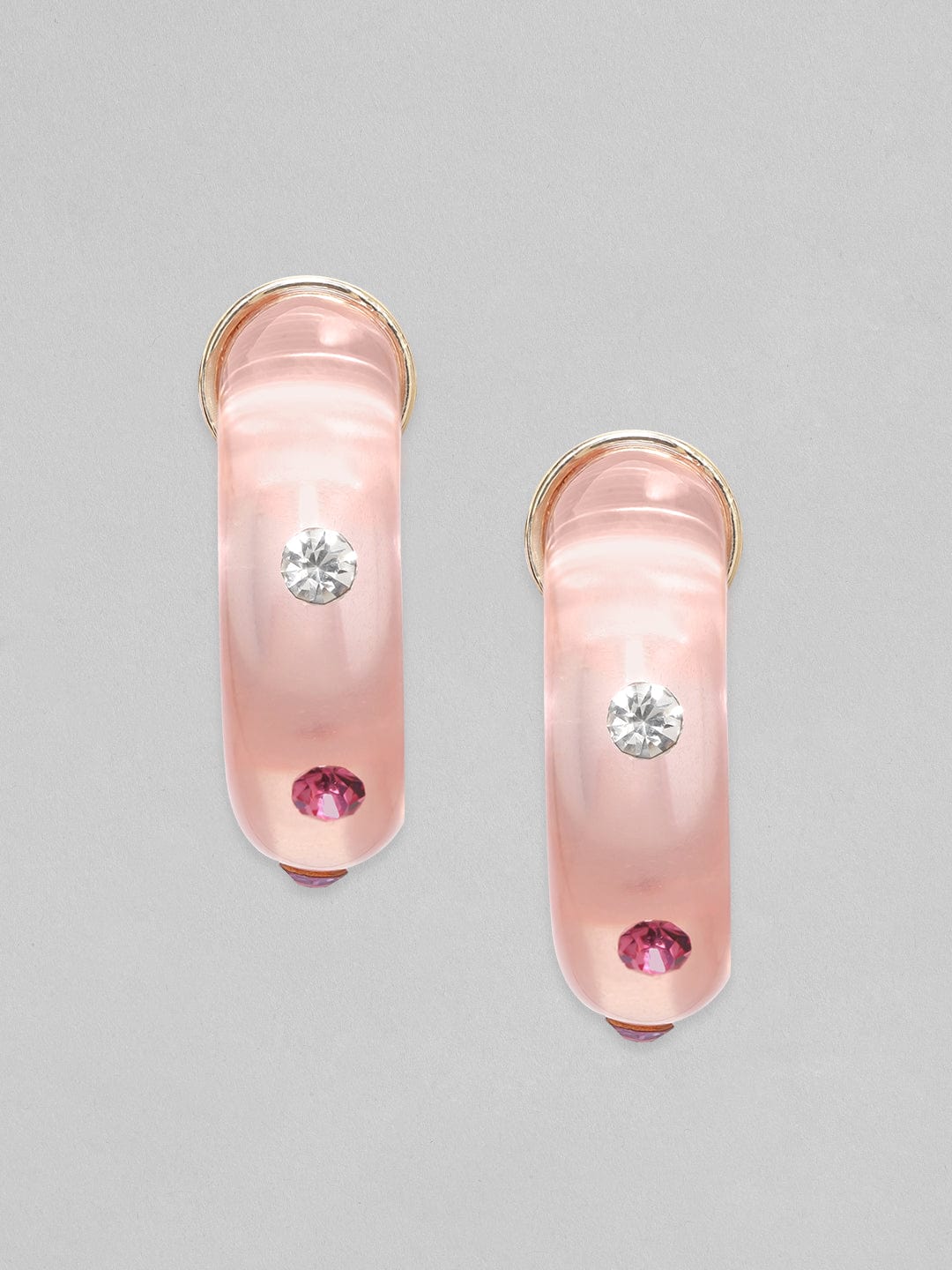 【Rubans】 Voguish Gold-Plated Classic Half Hoop Earrings｜ヴォーギッシュ ゴールドメッキ クラシック ハーフフープ イヤリング