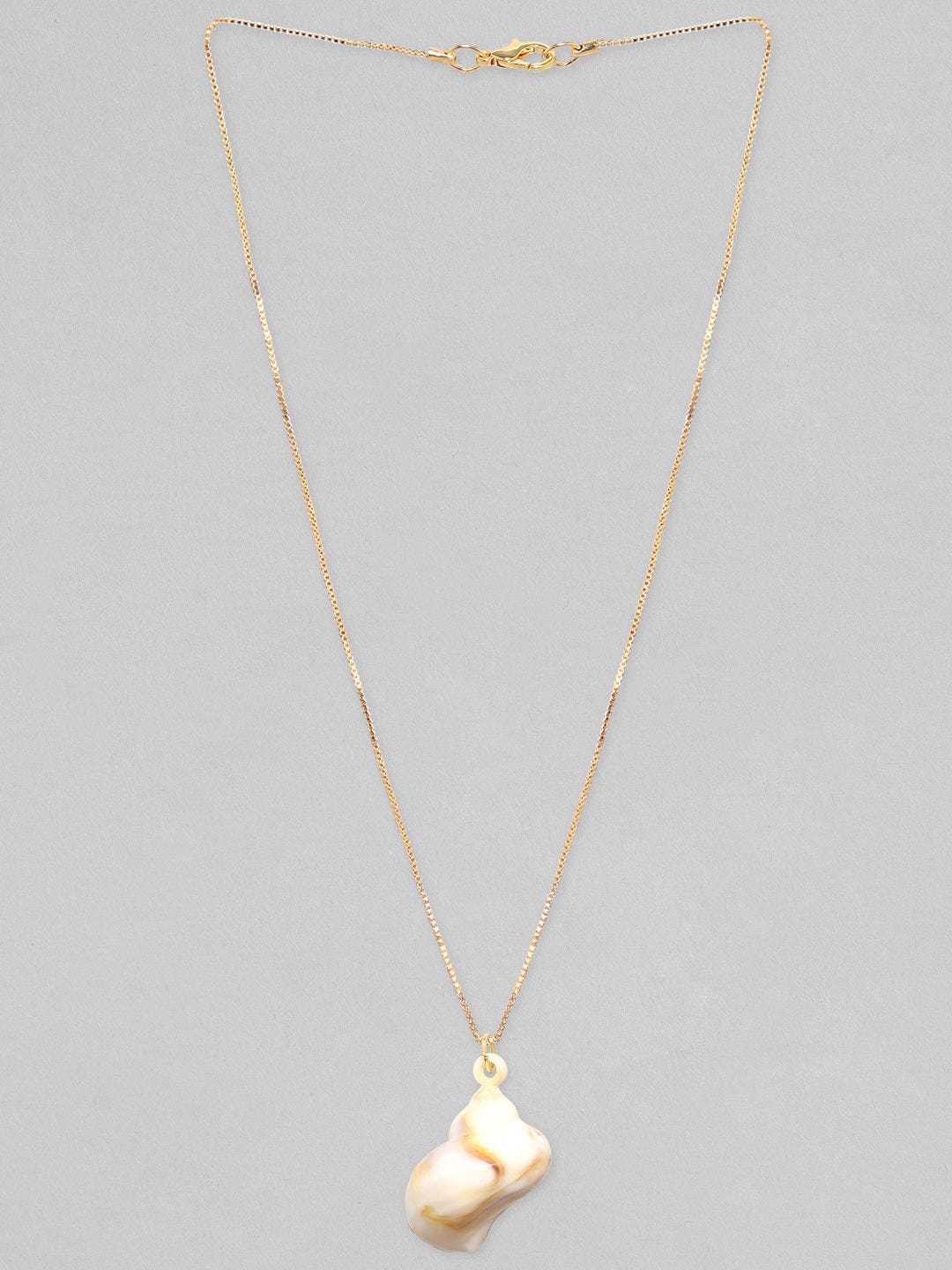 【Rubans】 Voguish Gold-Plated Contemporary Chain Pendant With Chain｜ヴォーギッシュ ゴールドメッキ コンテンポラリー チェーンペンダント
