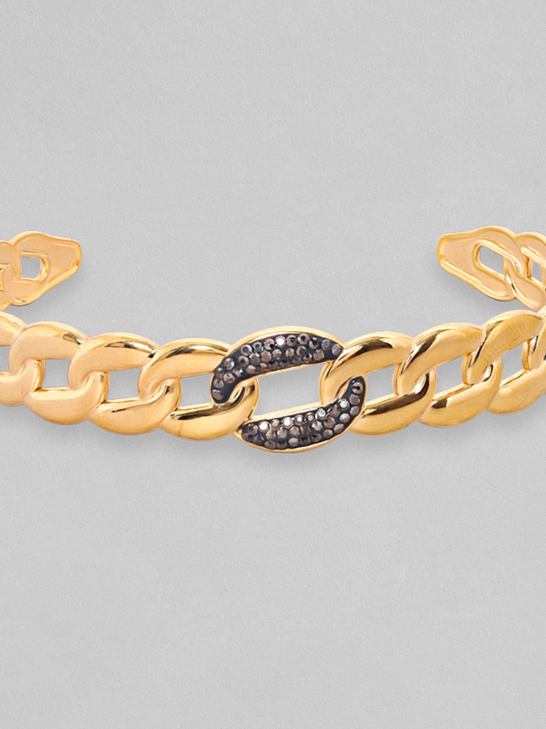 Rubans Voguish Women Brass Gold-Plated Cuff Bracelet Gold