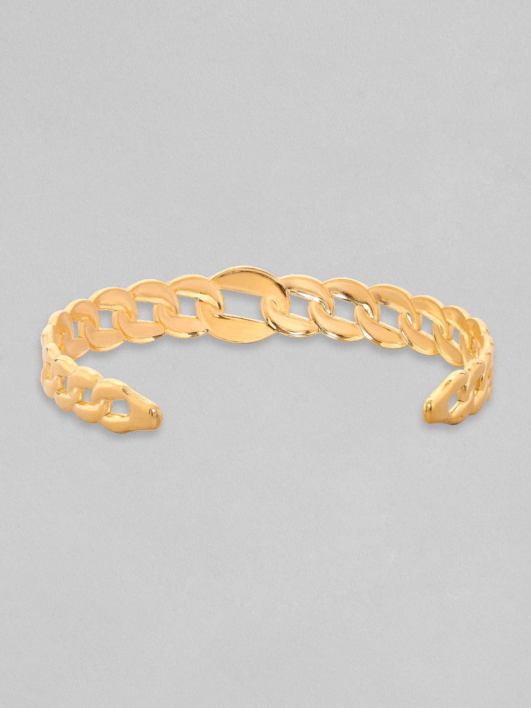 Rubans Voguish Women Brass Gold-Plated Cuff Bracelet Gold