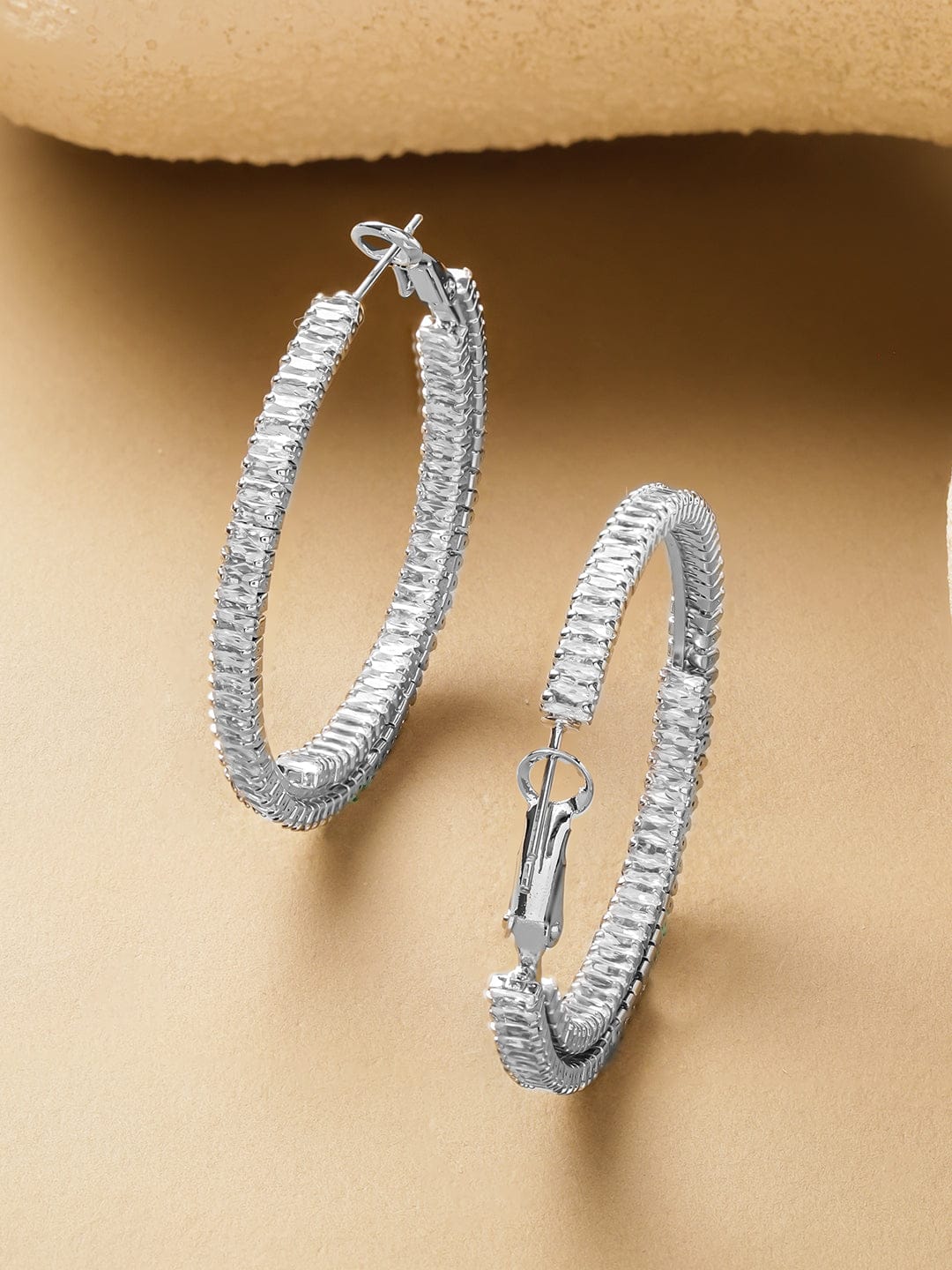 American diamond Zirconia studded hoop フリーサイズ