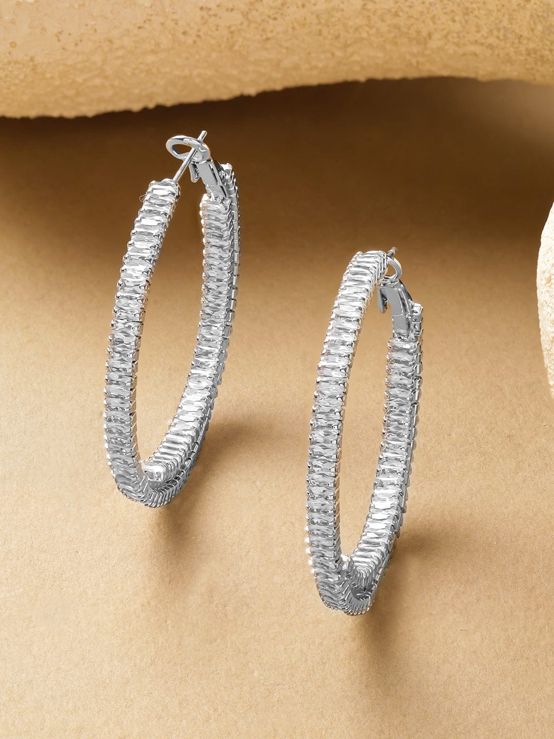 American diamond Zirconia studded hoop フリーサイズ