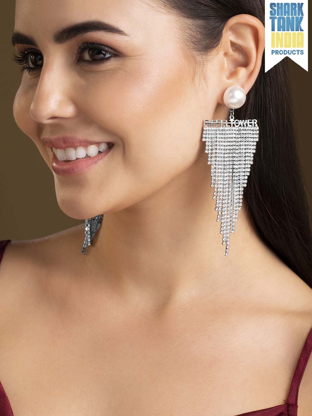 【Rubans】 Voguish Silver-Toned Contemporary Tassel Drop Earrings｜ヴォーギッシュ シルバートーン コンテンポラリー タッセル ドロップイヤリング