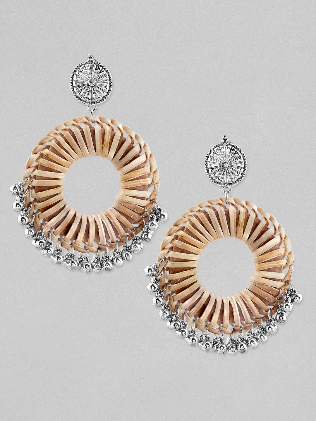 【Rubans】 Voguish Silver-Toned Classic Hoop Earrings｜ヴォーギッシュ シルバートーン クラシック フープイヤリング