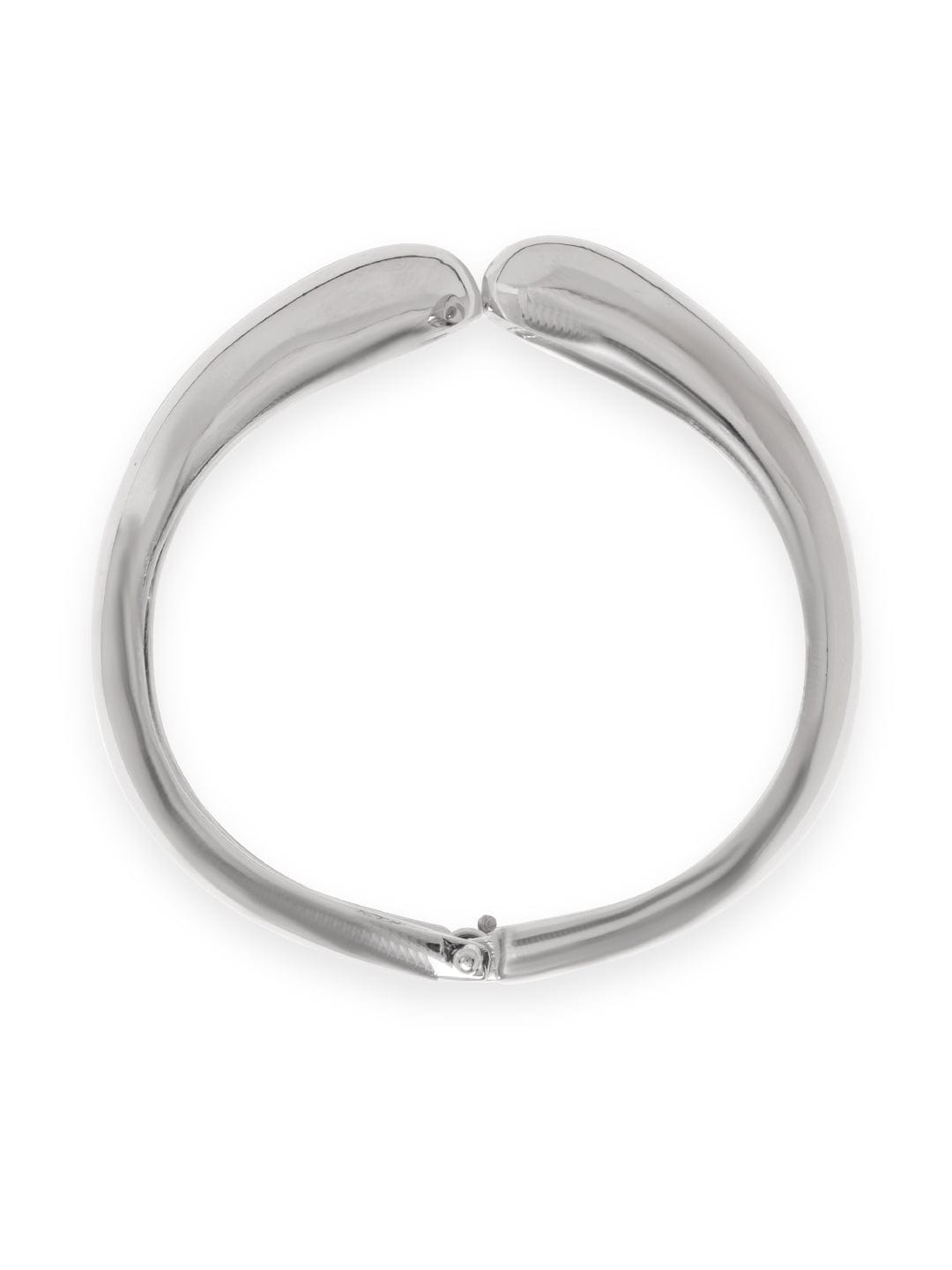 Rubans Vogusih Rhodium Plated Contemporary Bracelet Silver