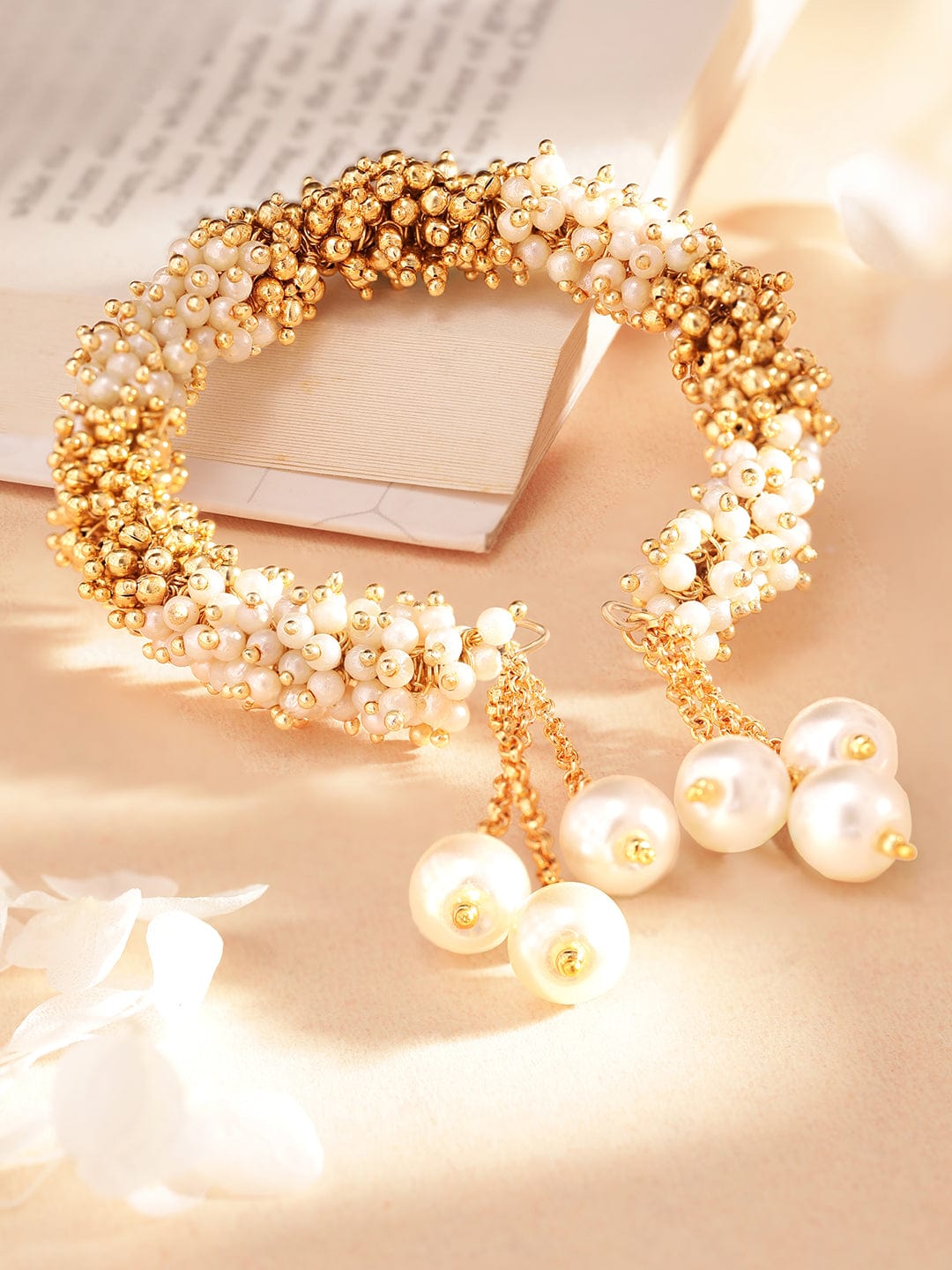 Rubans Women Gold-Plated Kada Bracelet Gold