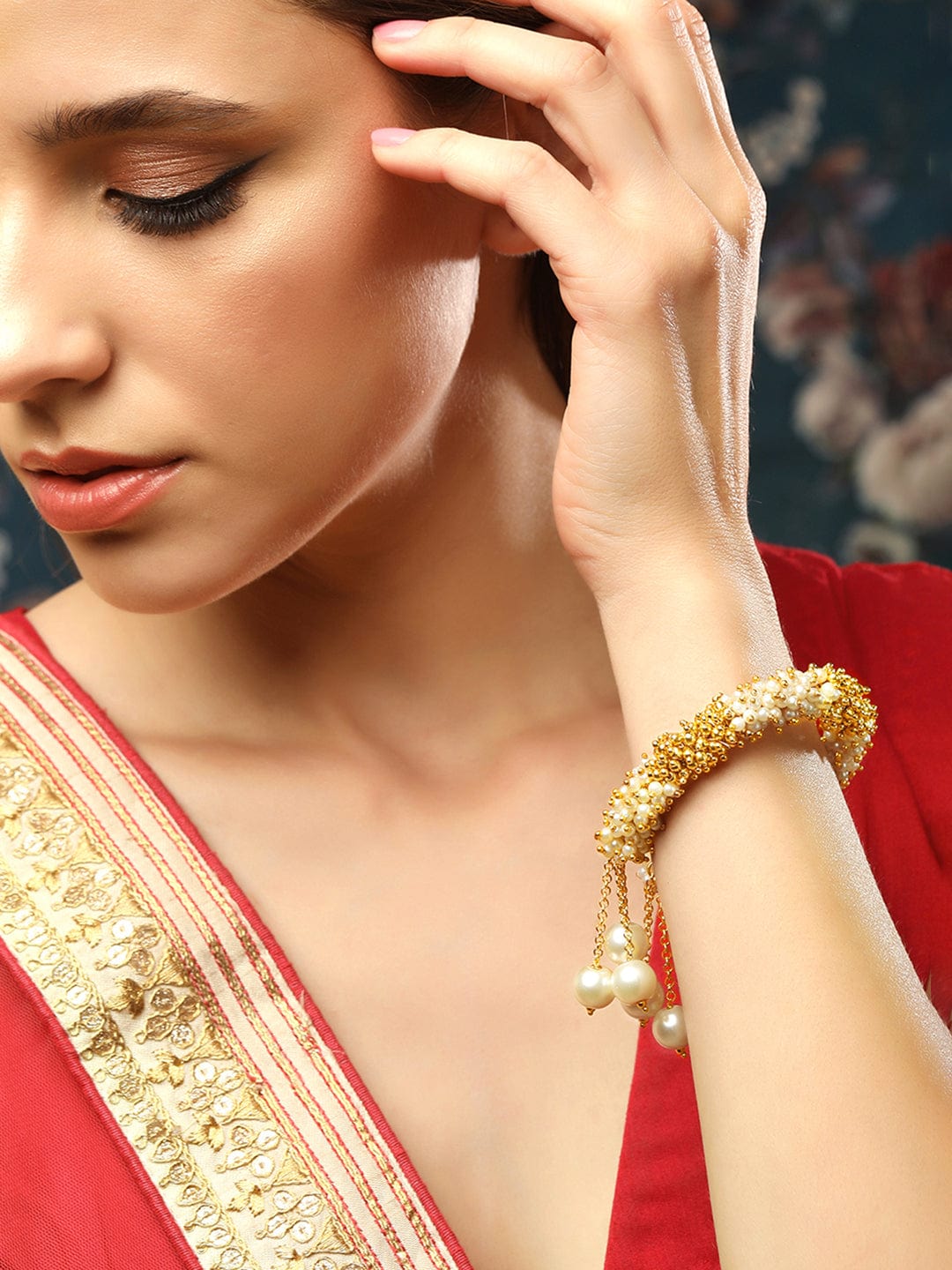 Rubans Women Gold-Plated Kada Bracelet Gold