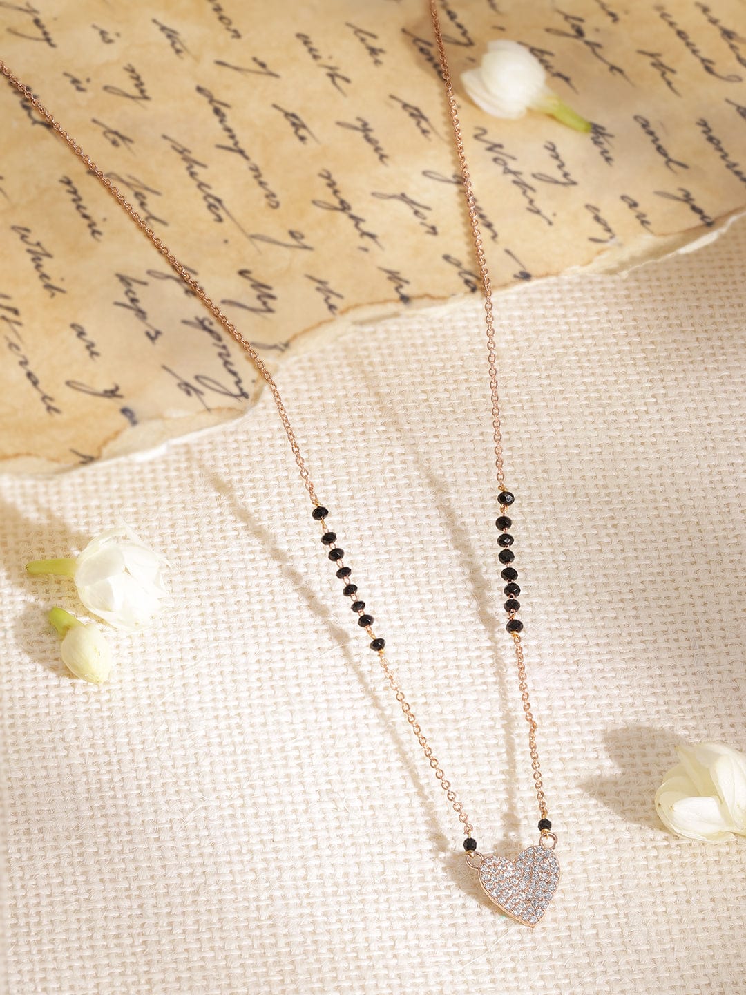 Forever Thing AD Studded Mangalsutra Rose Gold