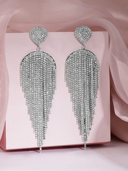Runway Glam Crystal Multistrands Earrings フリーサイズ