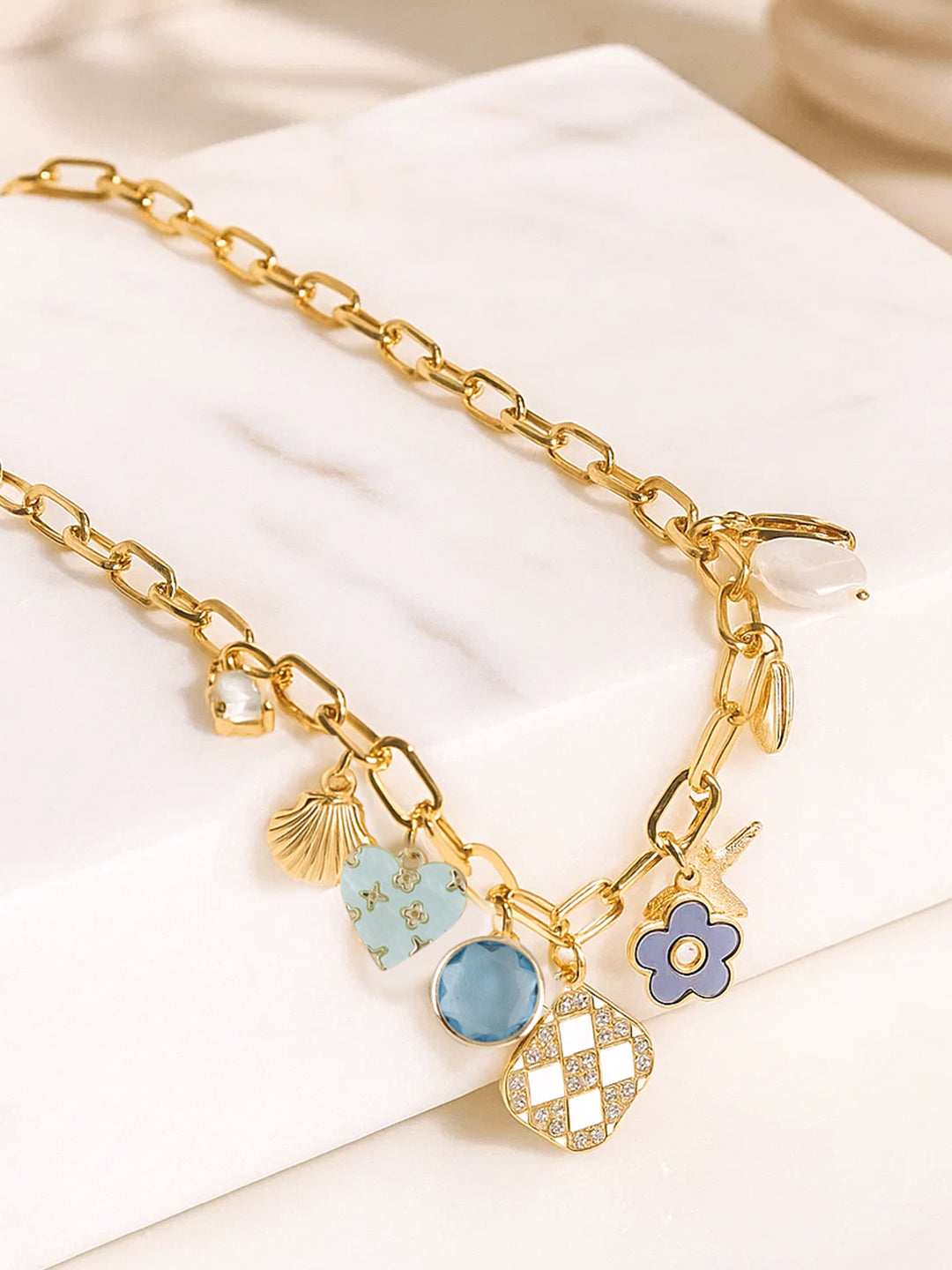 Freshly Creafted Charms Necklace Chain フリーサイズ