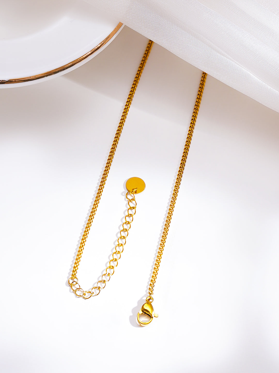 Demi Fine 18K Gold Plated Stainless Steel Multi Charm Pendant Necklace フリーサイズ