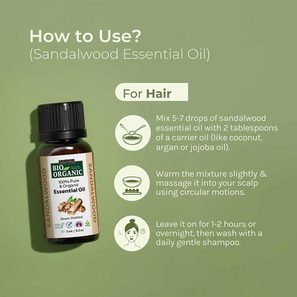 Pure & Organic Sandalwood Essential Oil - 5ml 5ml