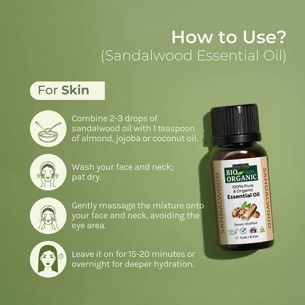 Pure & Organic Sandalwood Essential Oil - 5ml 5ml