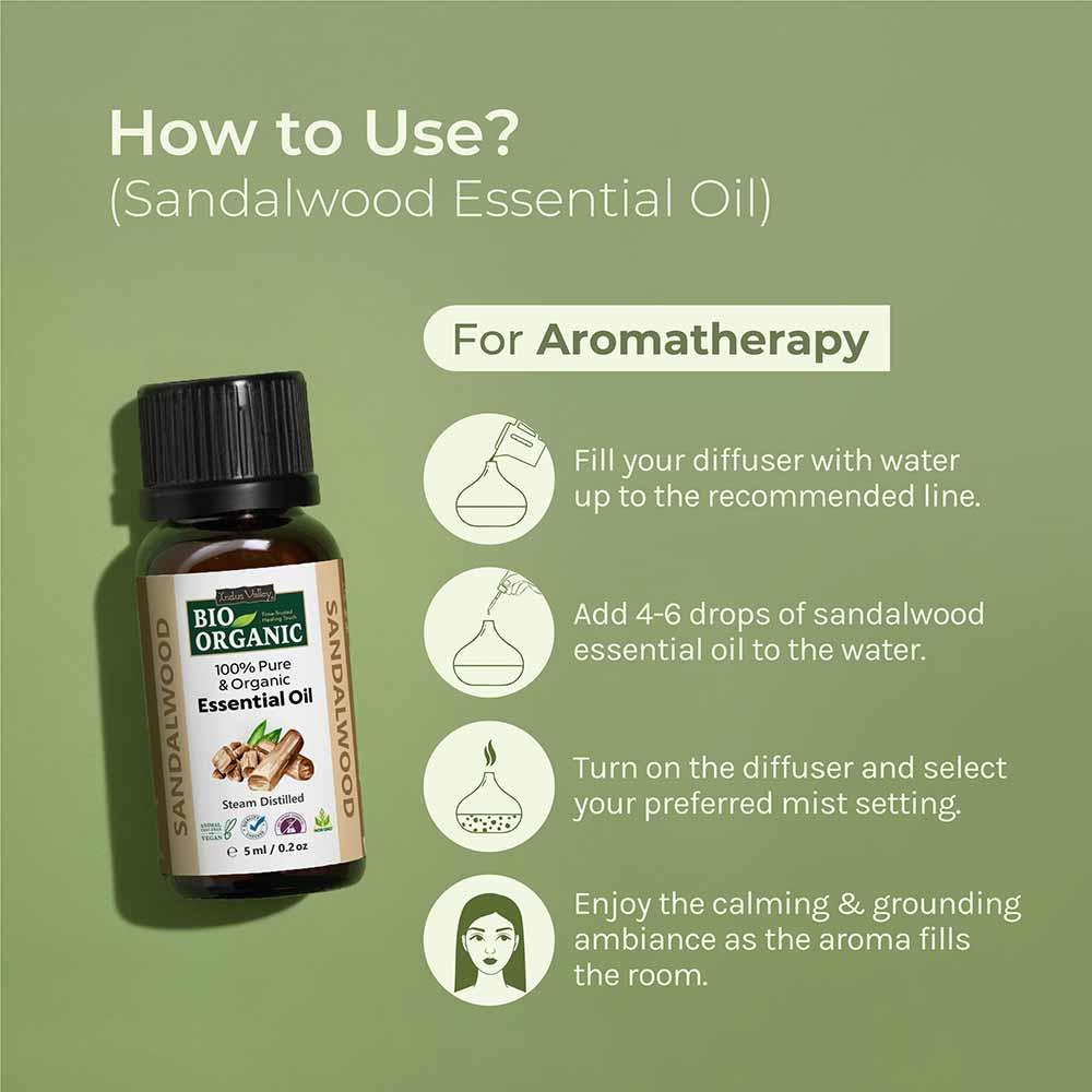 Pure & Organic Sandalwood Essential Oil - 5ml 5ml