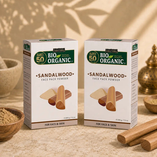 【Indus Valley】 Bio Organic Sandalwood Face Pack Powder｜ビオ オーガニック サンダルウッド フェイスパックパウダー｜Pack of 2