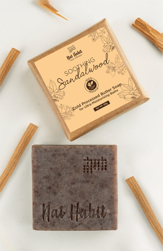 Cold Processed Soothing Sandalwood Soap 125g × 1
