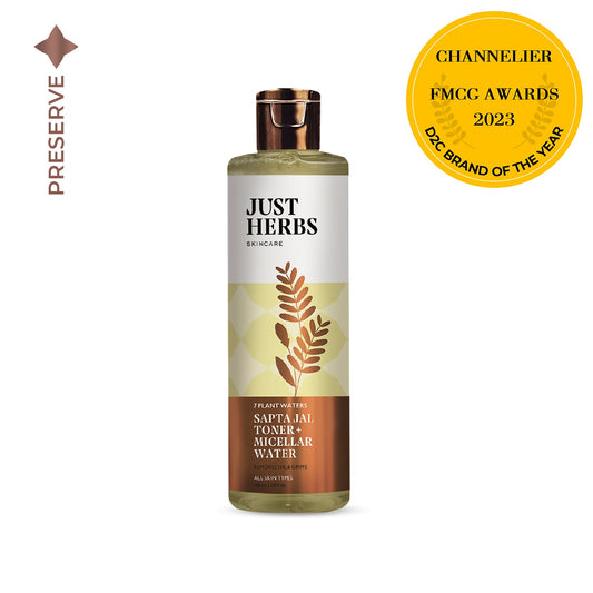 Just Herbs サプタジャル トナー ミセラーウォーター 7種のプラントウォーター 100ml のボトル