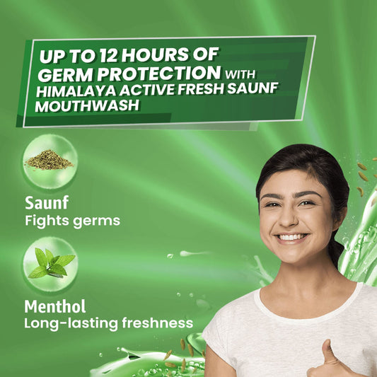 Himalaya Active Fresh Saunf Mouthwash 215ml