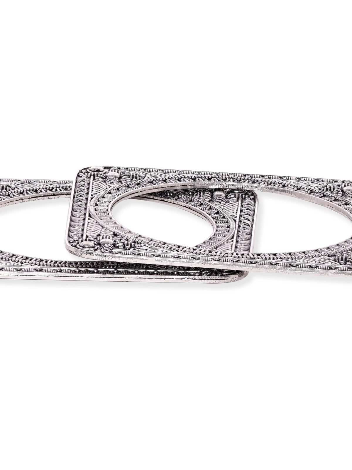 Pair of Oxidised Geometric Bangles 2.4 - Small
