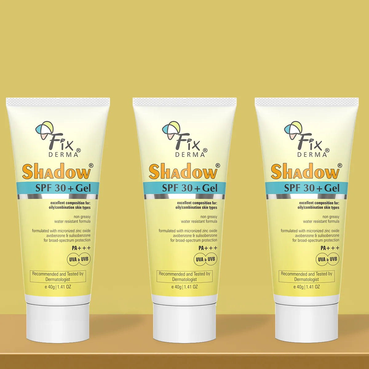 Shadow SPF 30+ Gel - 40g Pack of 3 40gx3